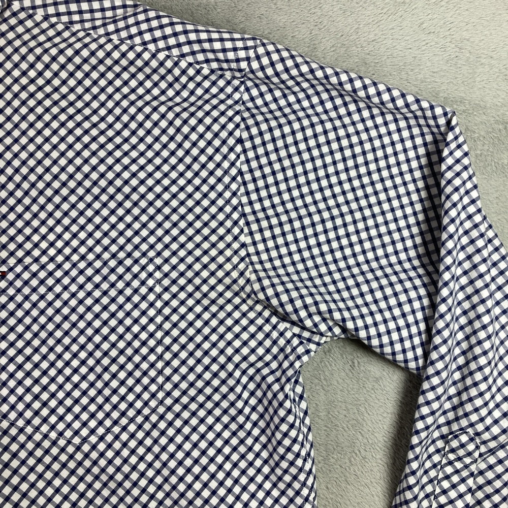 Vintage Tommy Hilfiger Shirt Men XL Blue Button Down Flip Cuff Long Sleeve - Picture 6 of 16